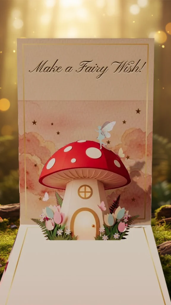 Fairy Garden Happy Birthday card