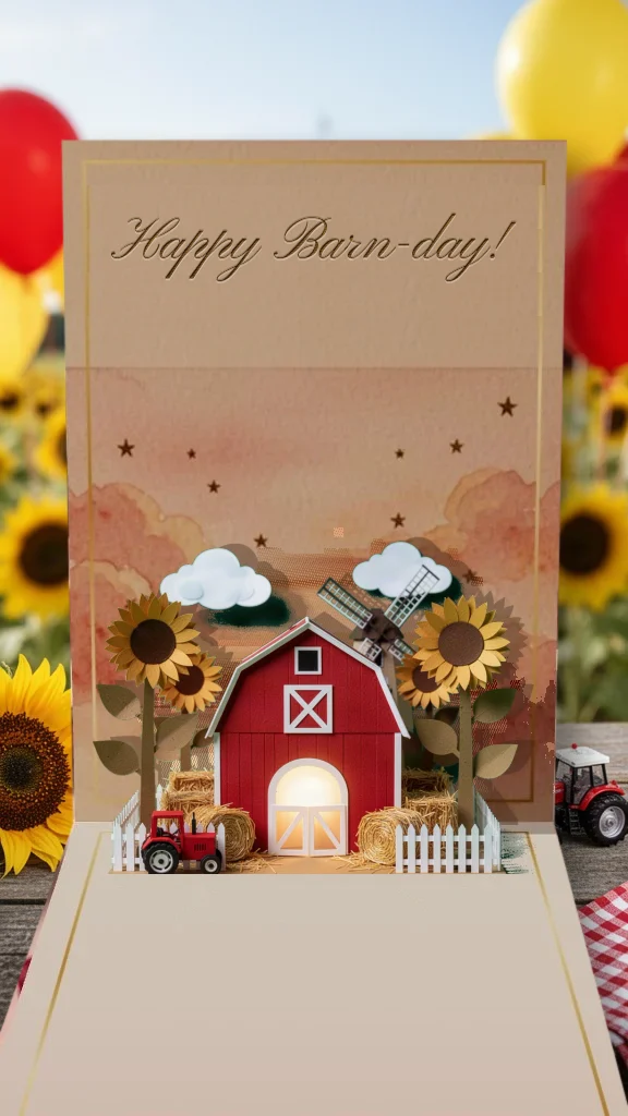 Farm Friends Happy Birthday card