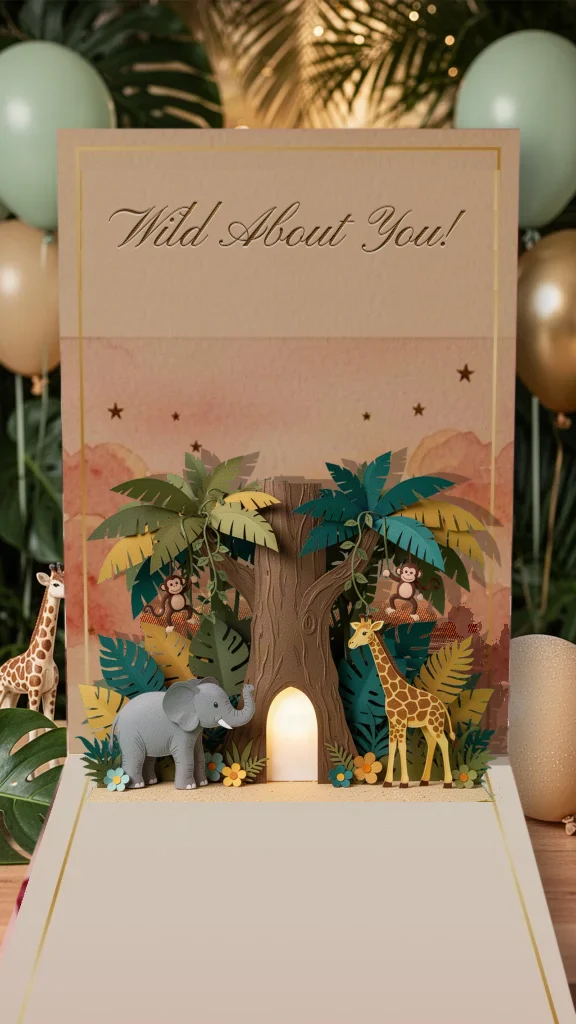 Jungle Safari Happy Birthday card